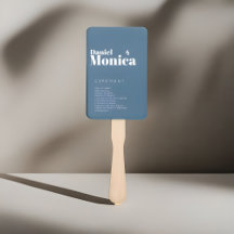 Ventilateur minimaliste blanc & Pastel Blue Weddin