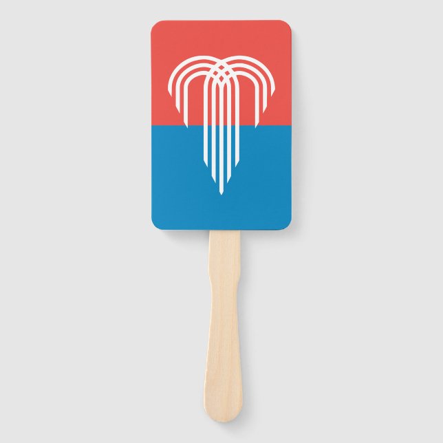 Éventail Ventilateurs à main avec drapeau de Kansas City, U (Devant)