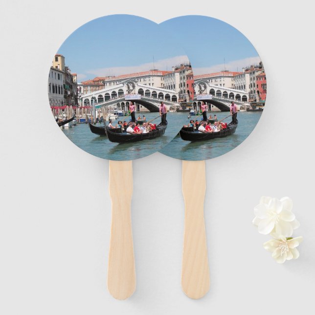 Éventail Ventilateurs à main du canal de Venise (Devant et derrière)