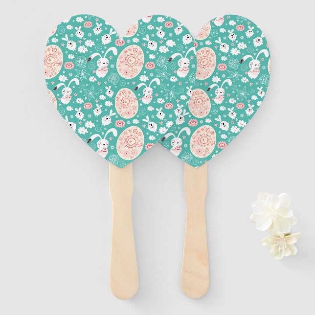 Éventail Ventilateurs À Mains De Pâques (Devant et derrière)