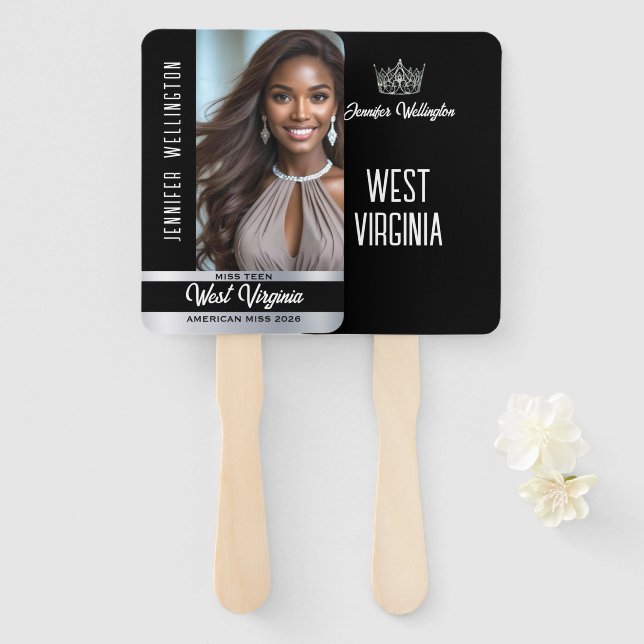 Éventail Ventilateurs de concours | Onyx Shine Set de 10 ve (Devant et derrière)