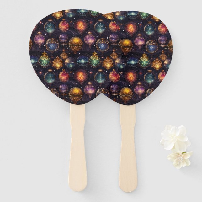 Éventail Ventilateurs de Noël (Devant et derrière)