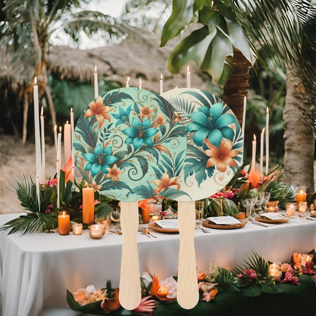 Éventail Ventilateurs d'Iridescence tropicale (Créateur téléchargé)