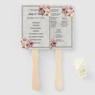 Éventail Ventilateurs du programme de mariage en marbre bla