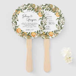 Éventail Verger de Citrus Élégant Programme de Mariage Év