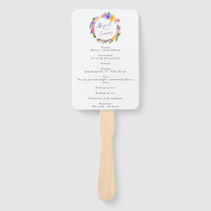 Éventail Vibrant Décontracté Magenta Violet Jaune Programme