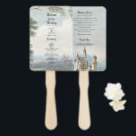 Éventail Vintage Fairytale Castle Rustic Forest Mariage<br><div class="desc">Un beau château de conte de fées au milieu d'une forêt rustique. Un design mariage unique qui utilise des aquarelles vintages illustrant des décors de contes de fées. Un design mariage "une fois de temps" et "heureux toujours après" de style conte, idéal pour un thème prince et princesse mariage. L'élégante...</div>