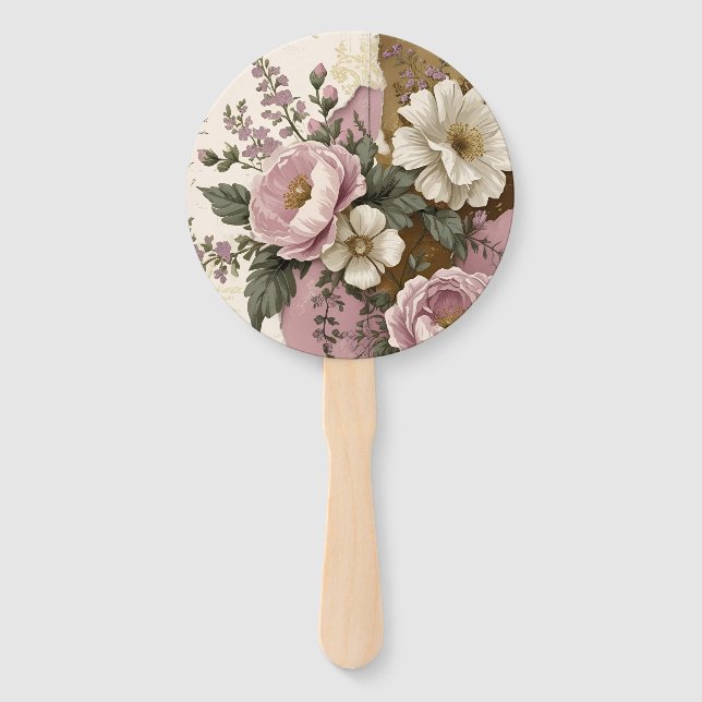Éventail Vintage Floral - Hand Fans (Devant)