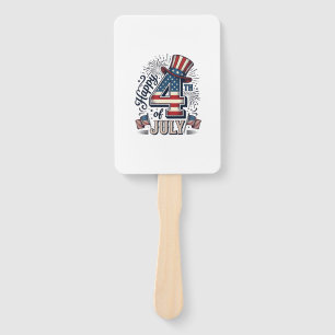 Éventail Vintage Joyeux 4 juillet Chapeau Patriote Vector D