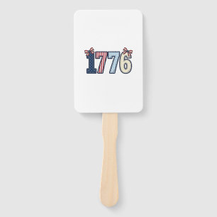 Éventail Vintage patriotique ruban de chemise 1776 Design_1