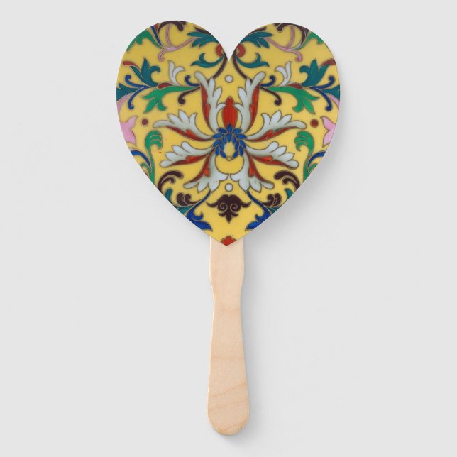 Éventail Vintage rétro Floral Minton Carrelage Botanique (Devant)