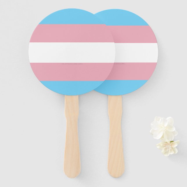 Éventail Visibilité du drapeau de fierté transgenre de Slip (Devant et derrière)