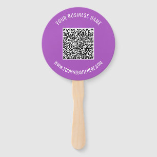 Éventail Votre code QR et le ventilateur de texte personnal