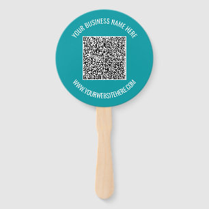 Éventail Votre code QR Texte Promotionnel Modèle de ventila