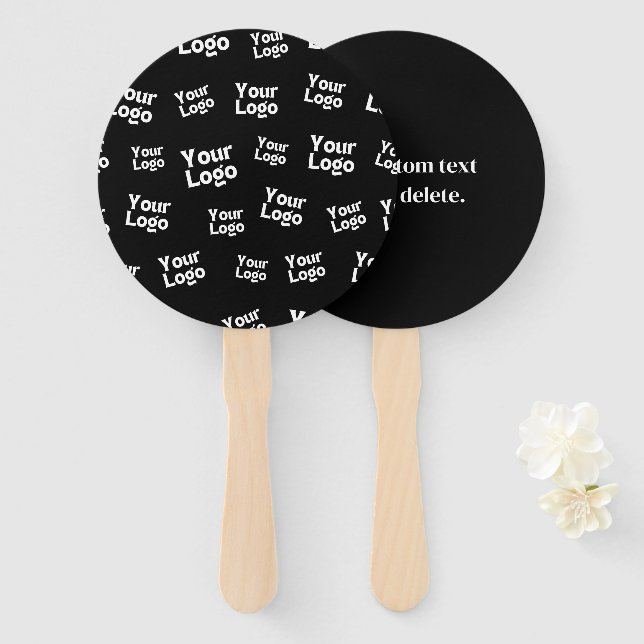 Éventail Votre logo de conception ou d'entreprise | Placeme (Devant et derrière)