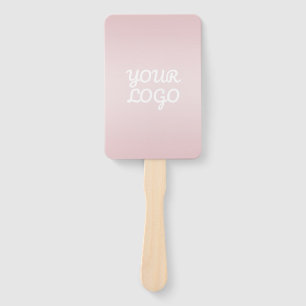 Éventail Votre logo & Élégant Ombré Rose Blush Moderne