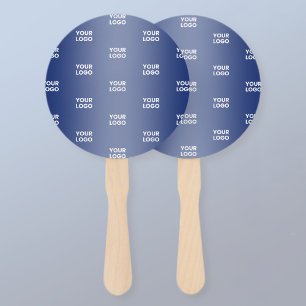 Éventail Votre logo Simple Répétition Logo Marine Blue Grad