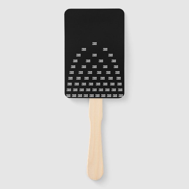 Éventail Votre Motif d'arche unique Logo | Noir (modifiable (Devant)