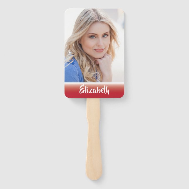 Éventail Votre Propre Ventilateur De Diplôme De Monogramme  (Dos)