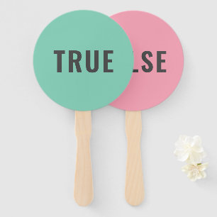 Éventail Vrai faux jeu Rose vert Pastel moderne