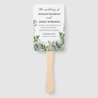Éventail Wedding Program Hand Fan