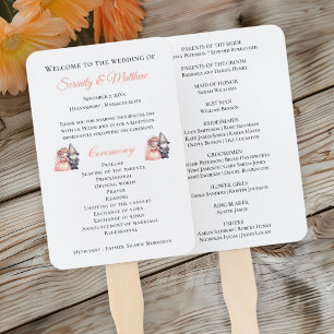 Éventail Whimsical Gnome Woodland Forest Wedding Programme
