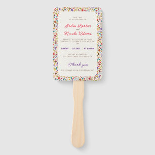 Éventail Wild Rose Woods Exotic Flower Garden Mariage