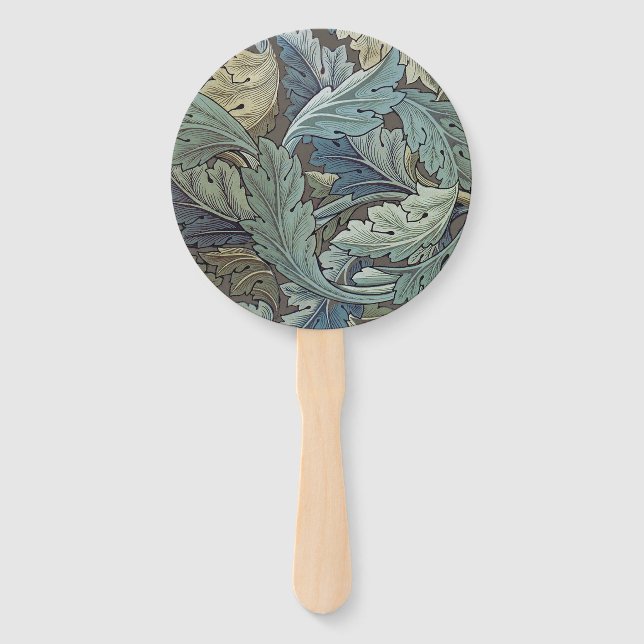 Éventail William Morris Acanthus Sage Fleur Floral Botaniqu (Devant)