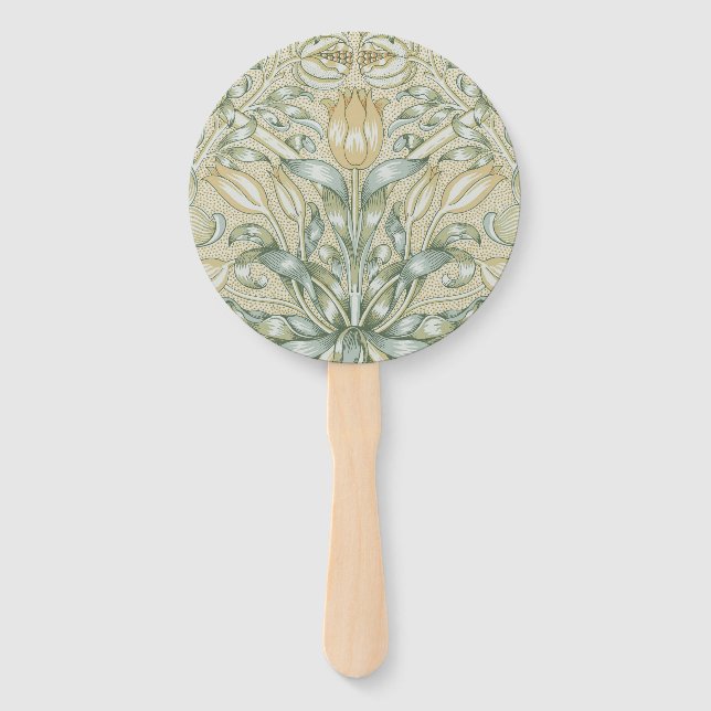 Éventail William Morris Motif Grenade Antique Lily (Devant)
