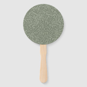 Éventail William Morris Motif Saule Antique Vert Sauge