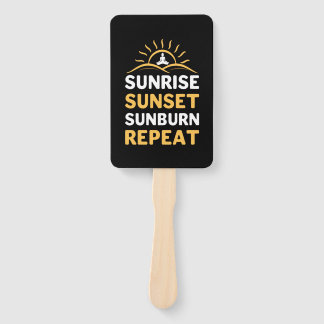 Éventail Yoga Lover | Yoga Sunrise Sunset Sunburn Répéter
