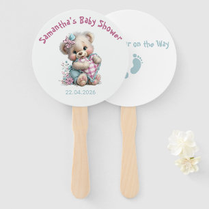 Éventails à main Ours en peluche Baby Shower