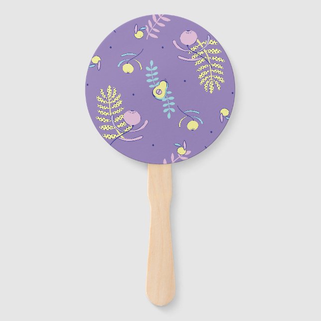 Éventails à motifs floraux violets (Devant)