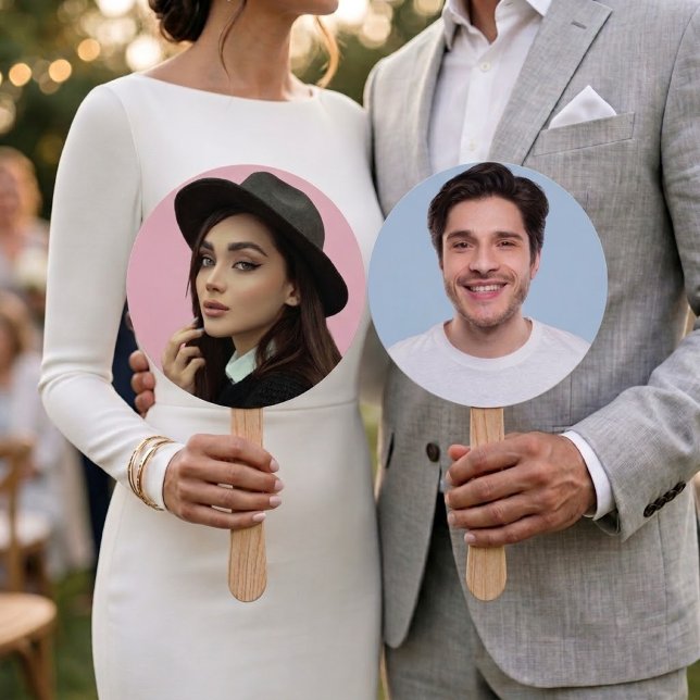 Éventails de mariage personnalisés avec photo pour (Créateur téléchargé)