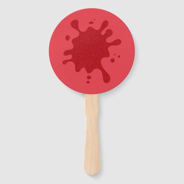 Éventails ronds personnalisés Rouge Tomate Splash  (Devant)