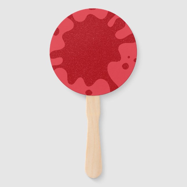 Éventails ronds personnalisés Tomato Red Splash (l (Devant)