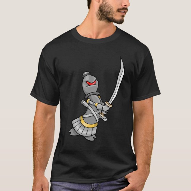 Évêque T-Shirt d'échecs de guerrier de Ninja (Devant)