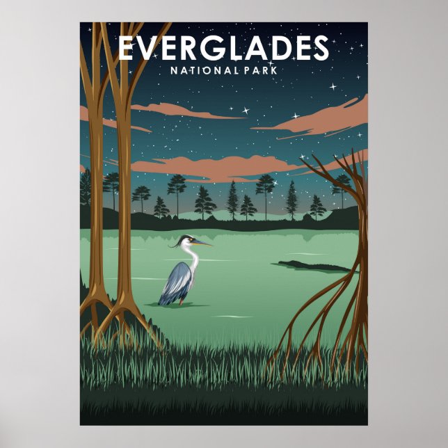 Everglades National Park Travel Poster (Devant)