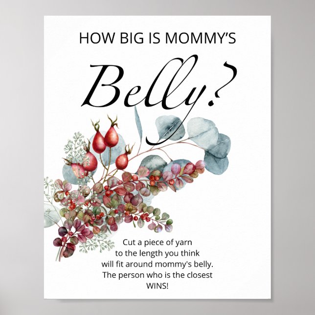 Evergreen how big is mommy's belly game poster (Devant)