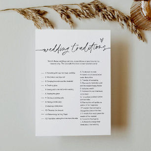 EVERLEIGH Traditions Mariages Carte de jeu nuptial
