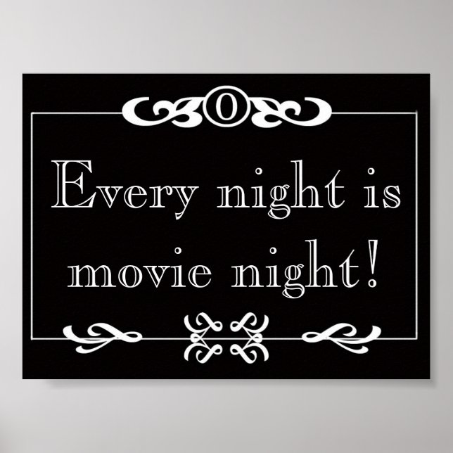 Every Night Is Movie Night Poster (Devant)
