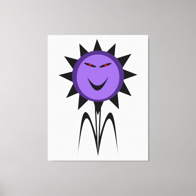 Evil Fleur Kawaii Goth Halloween toile Imprimer (Recto)