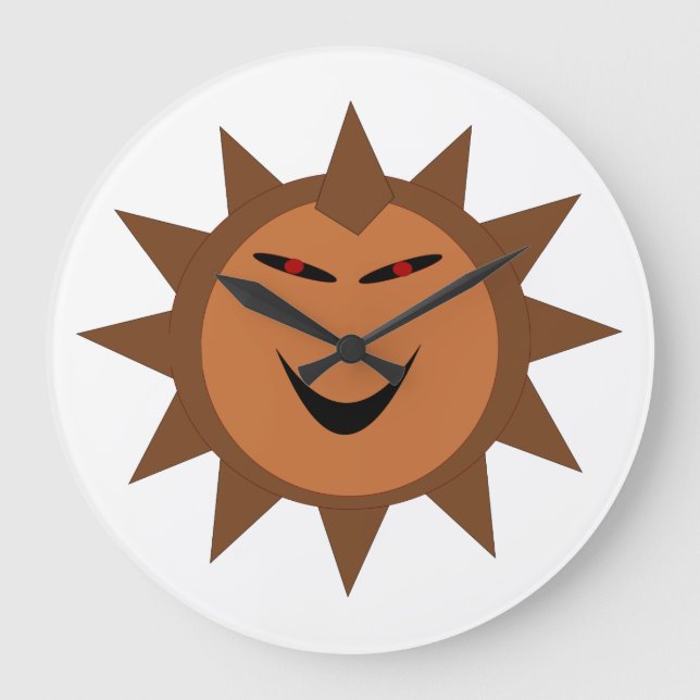 Evil Hedgehog Kawaii Goth Horloge murale Halloween (Recto)