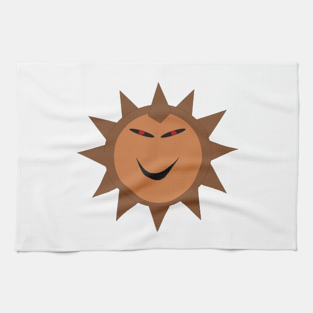 Evil Hedgehog Kawaii Goth Serviette de cuisine Hal (Horizontal)