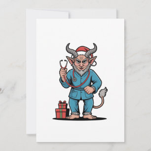 Evil Krampus Infirmière Scrubs Infirmière Noël