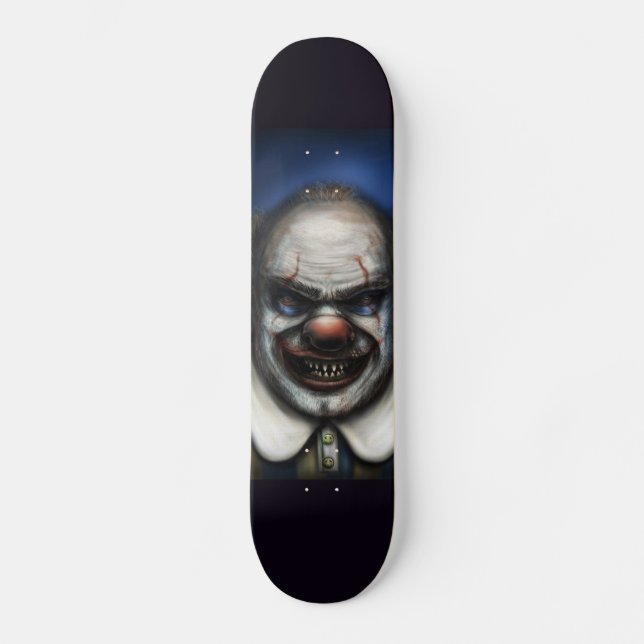 EVIL SCARY CLOWN ART Skateboard (Recto)