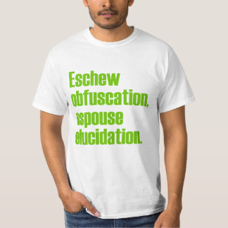 Évitez le T-shirt de valeur d'obscurcissement