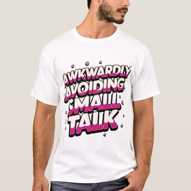 Évitez maladroitement les T-shirts à petits discou (Devant)
