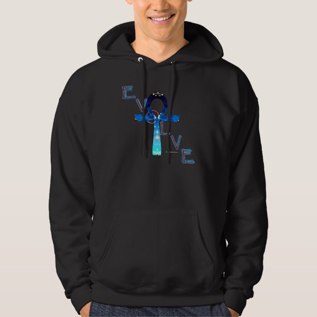 Évoluez le sweat - shirt à capuche des hommes (Devant)