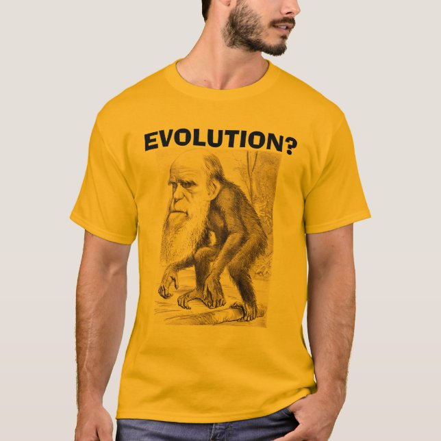 Évolution de Charles Darwin ? T-shirt (Devant)